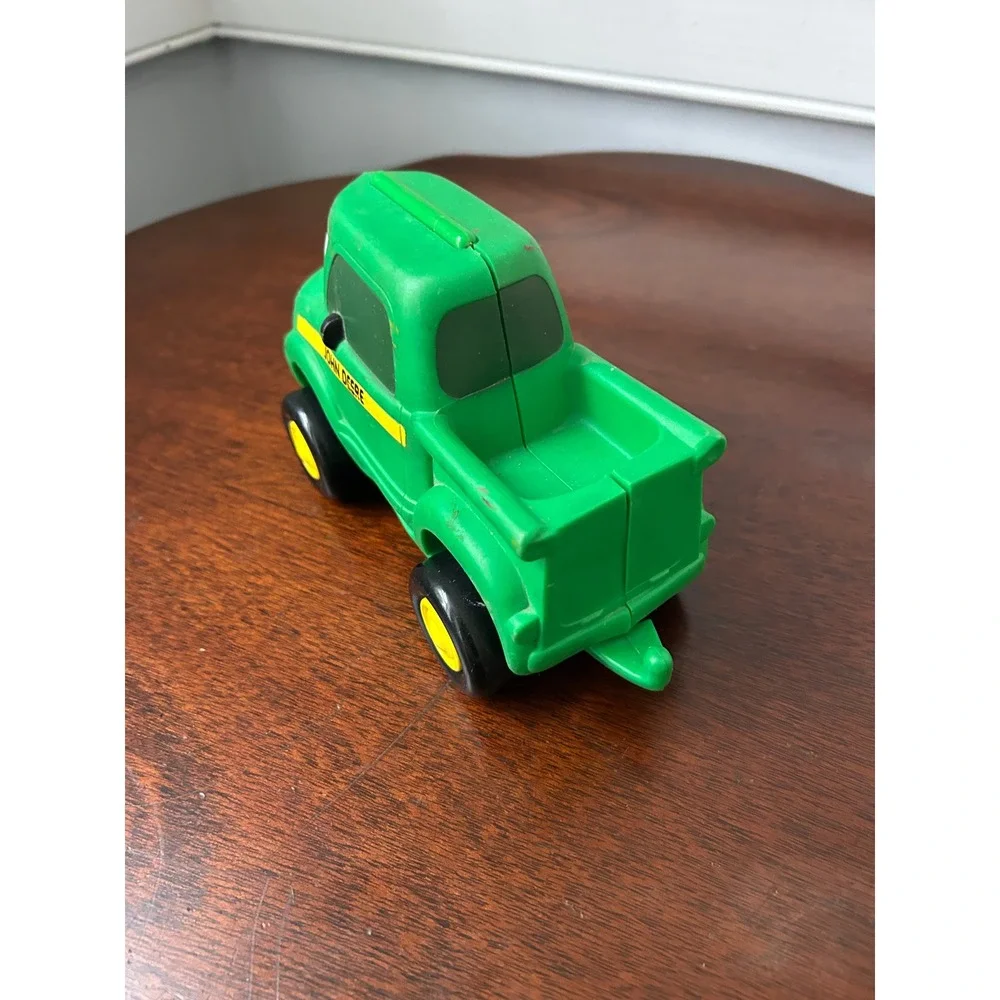 Vintage 1997 John Deere Ertl Green Pickup Truck Fold Open Farm Toy 0078ZD